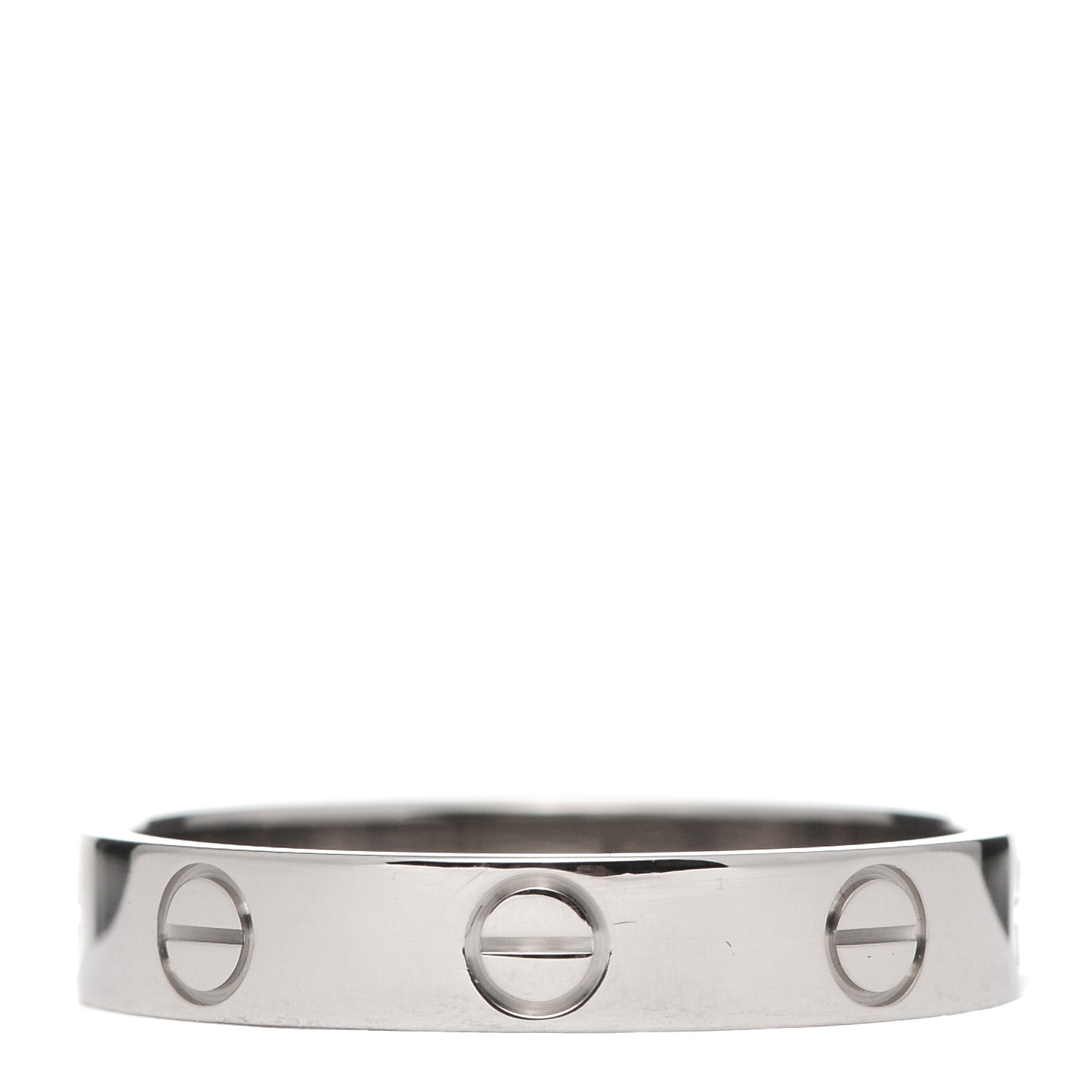 Cartier 18K White Gold 3.5mm LOVE Wedding Band Ring 54 6.75 1 of 6