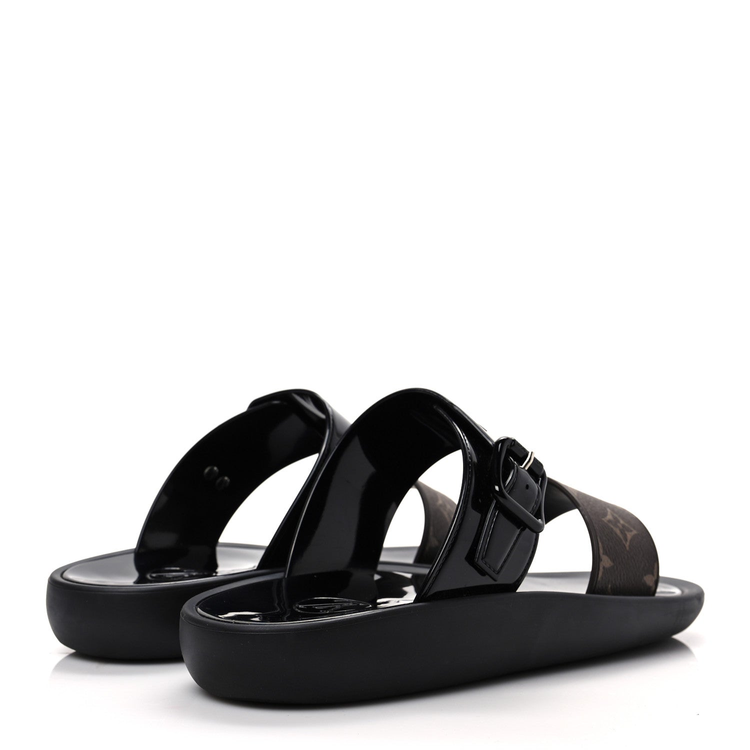 Louis Vuitton Monogram Sunbath Flat Mule Sandals 40 Black 4 of 7