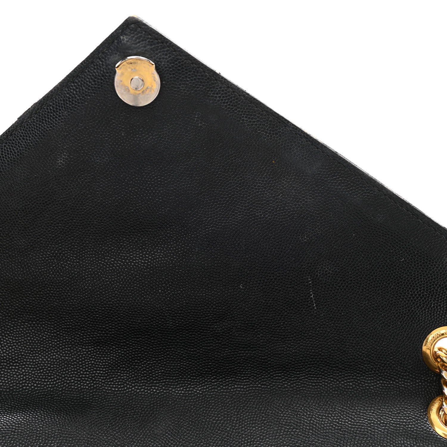 Saint Laurent Grain De Poudre Textured Mixed Matelasse Large Triquilt Monogram Satchel Black 18 of 35