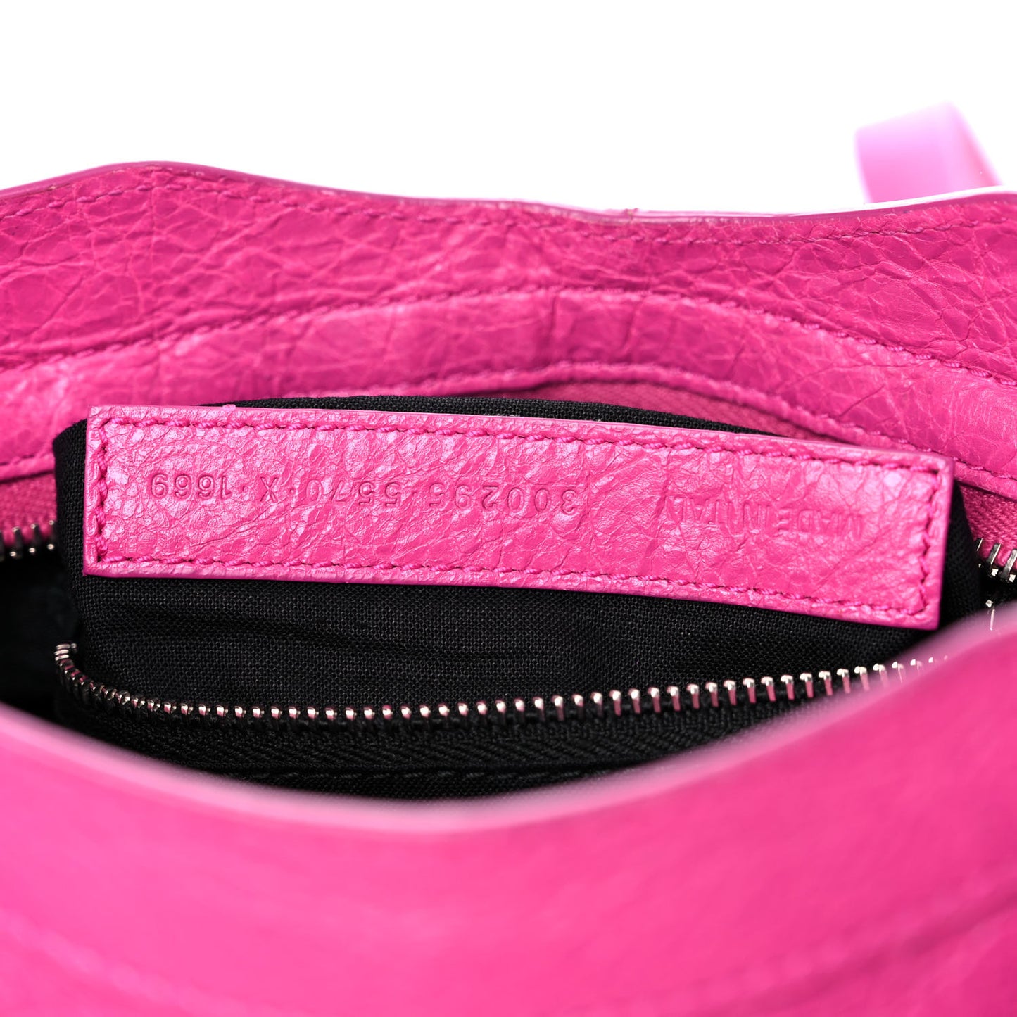 Agneau Classic Silver Hardware Mini City Rose Magenta