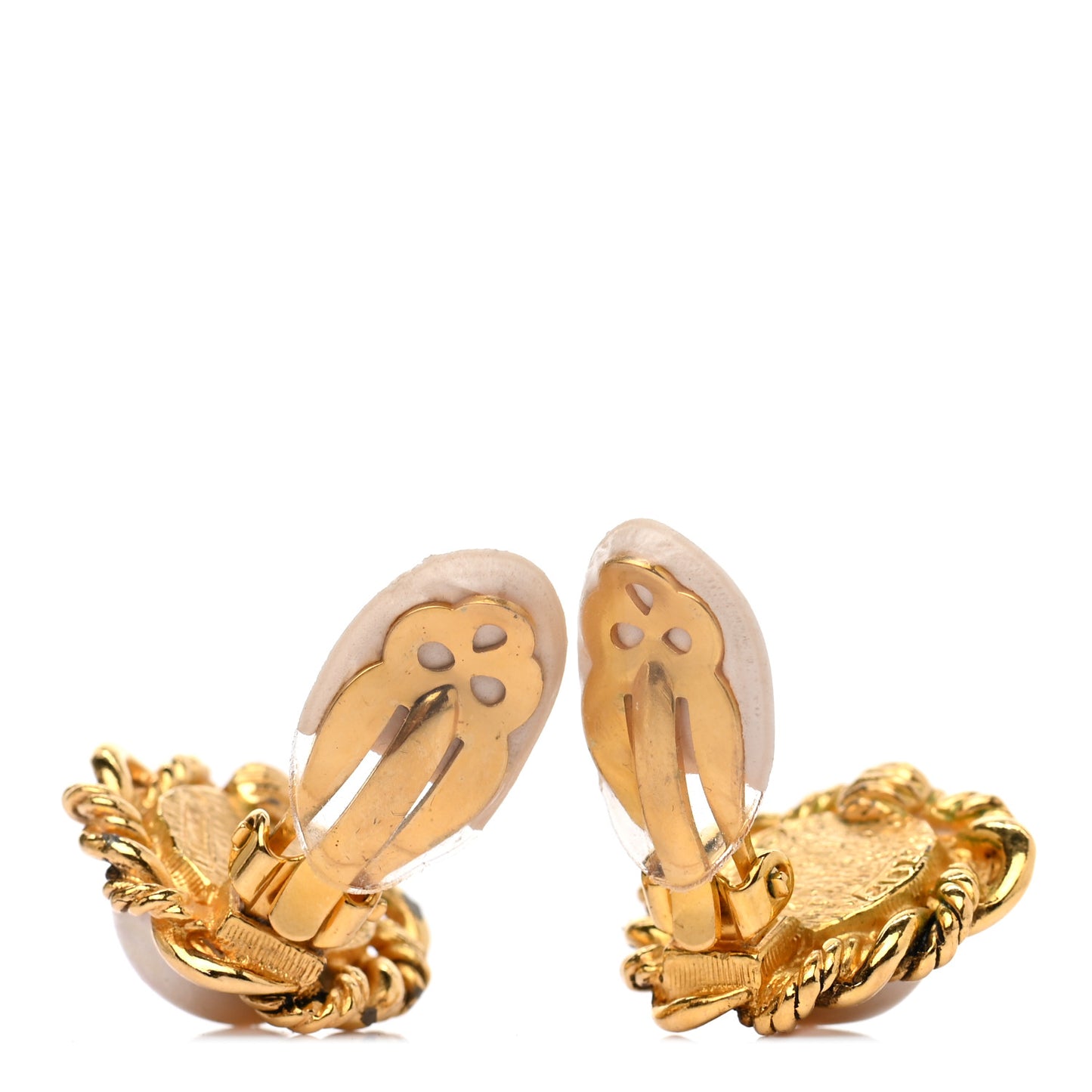 Pearl Clip On Earrings Gold