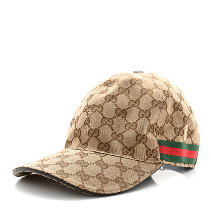Gucci Monogram Web Baseball Hat L Beige Cocoa 1 of 18