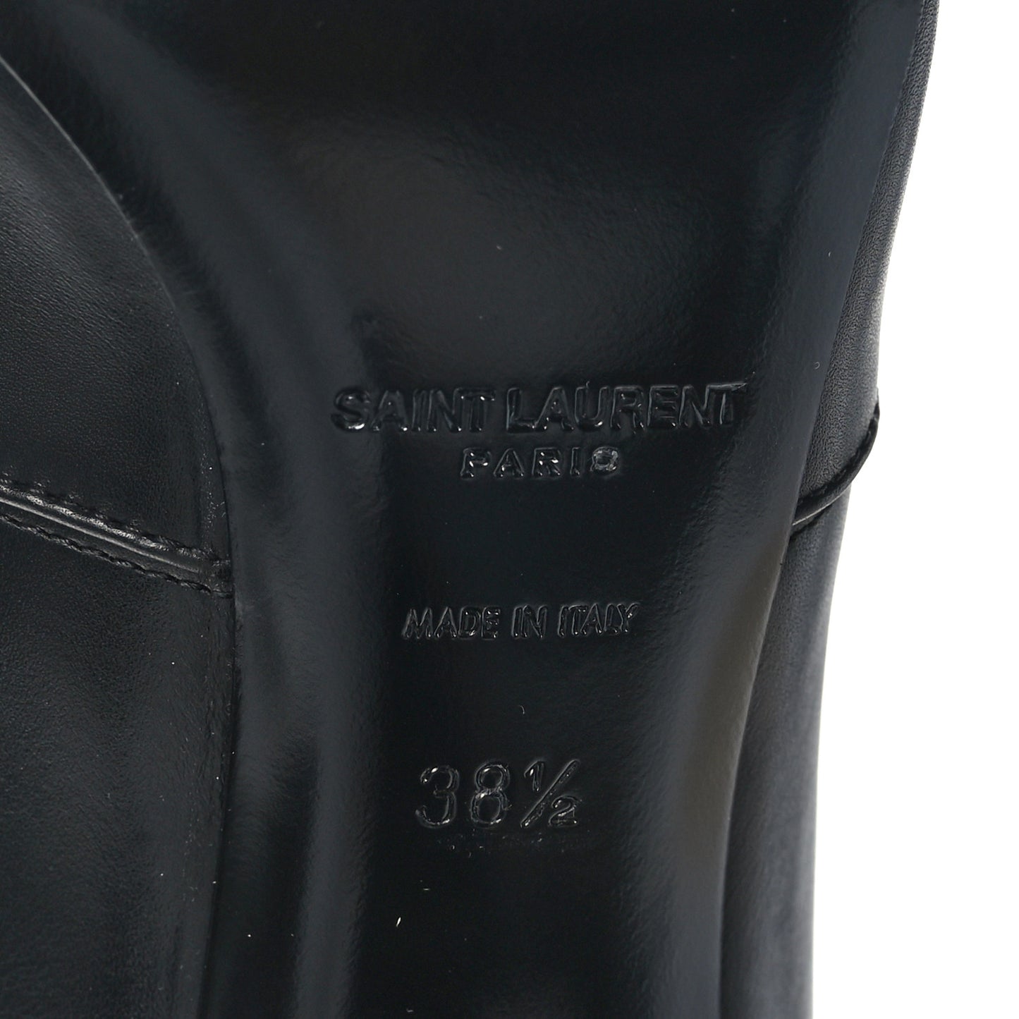 Lambskin Koller 110 Tall Boots 38.5 Black