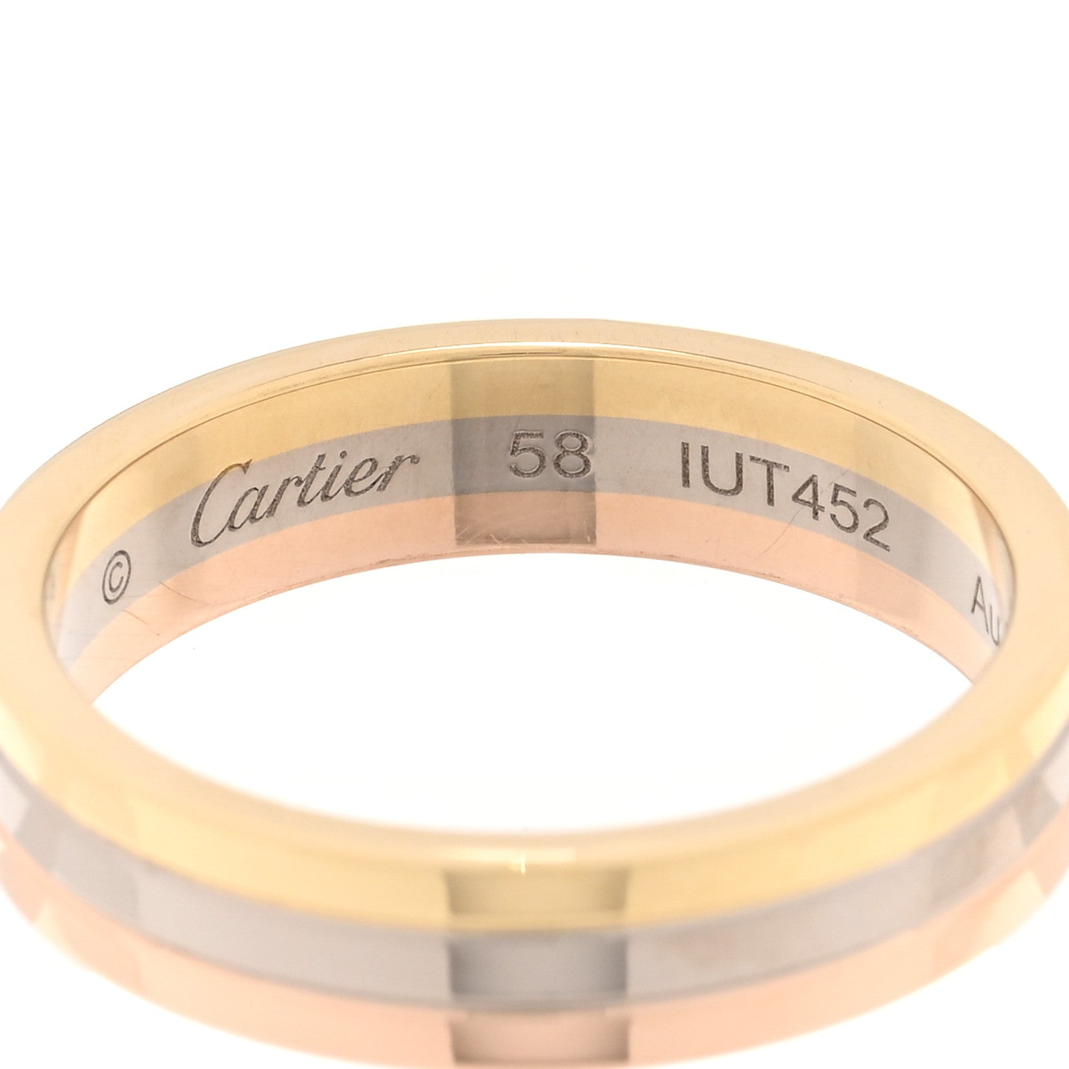 Cartier 18K Pink White Yellow Gold 4.8mm Vendome Louis Cartier Wedding Band Ring 58 8.25 4 of 6