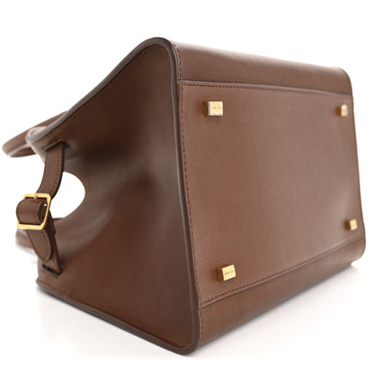 The Row Polished Saddle Calfskin Soft Margaux 10 Bag New Burgundy 8 of 10