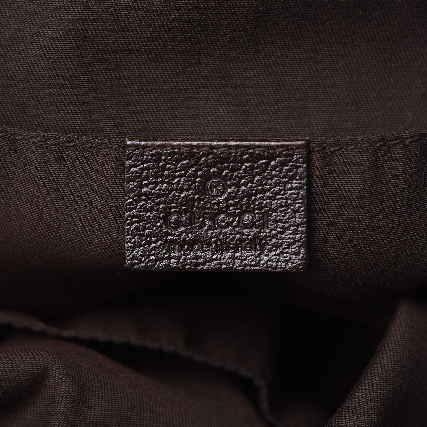 GG Monogram Medium Web Handle Vertical Tote Dark Brown