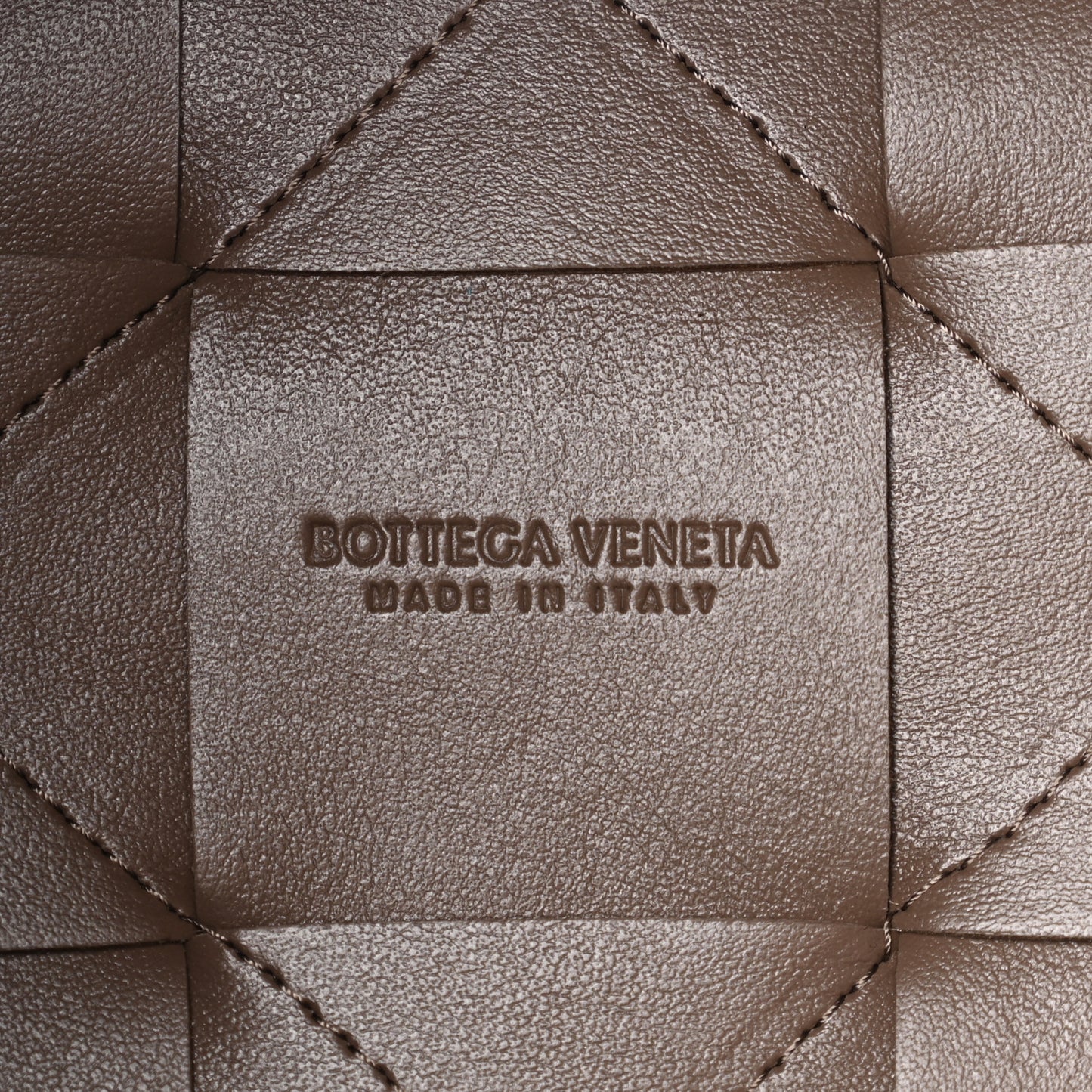 Nappa Maxi Intrecciato Small Cassette Bucket Bag Dark Taupe