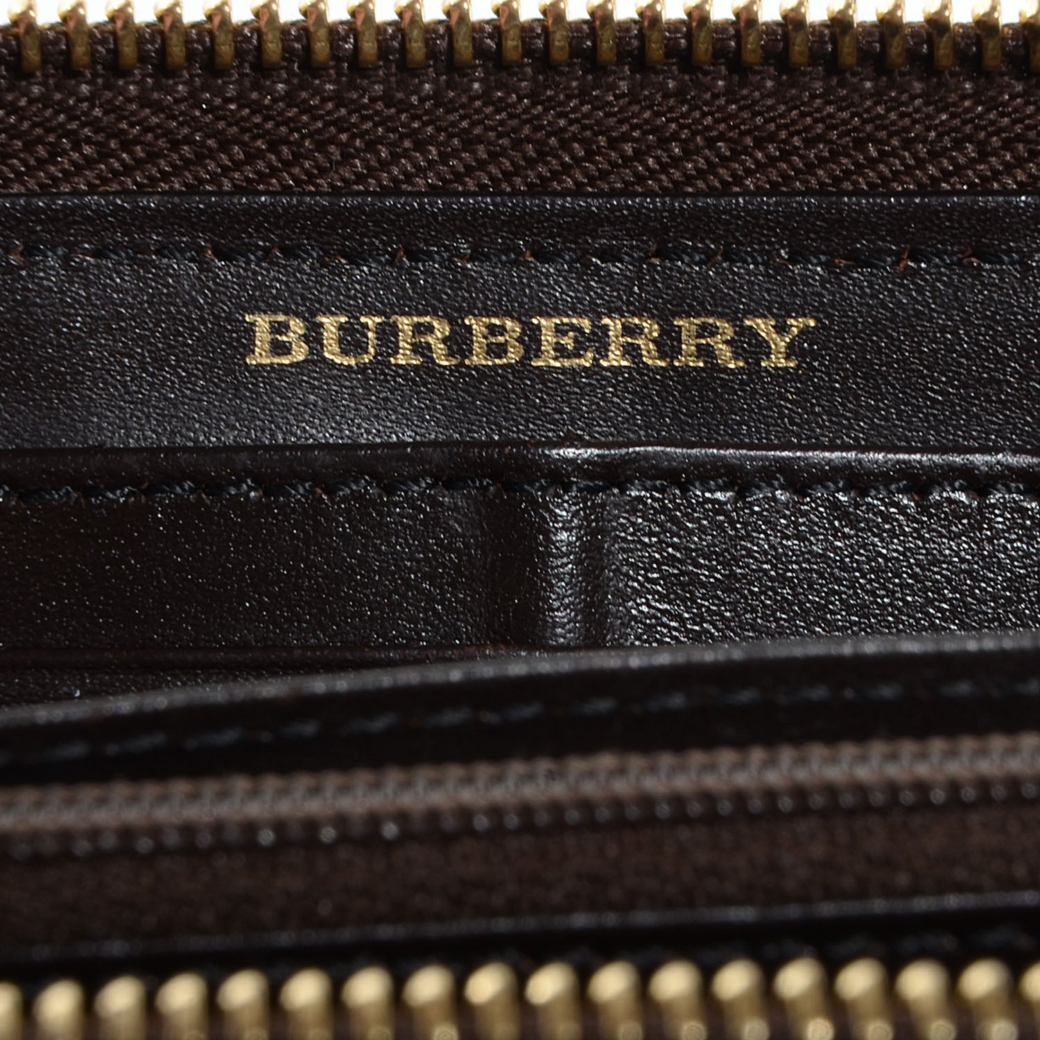Burberry Haymarket Check Large Ziggy Zip Around Wallet Chocolate 7 of 7
