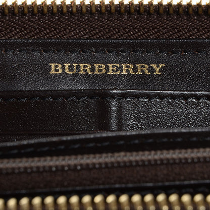 Burberry Haymarket Check Large Ziggy Zip Around Wallet Chocolate 7 of 7