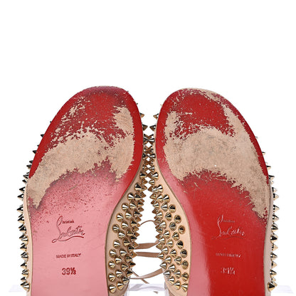 Christian Louboutin Nappa Freddy Spikes Donna Flat Sneakers 39.5 Poudre 12 of 17