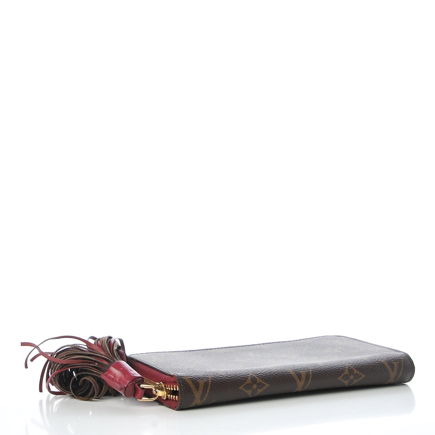 Monogram Pompon Zippy Wallet Fuchsia