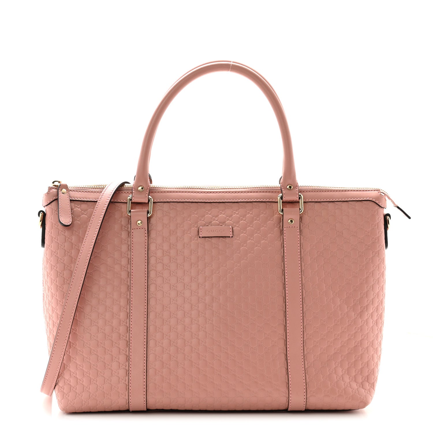 Gucci Soft Microguccissima Medium Zippered Satchel Soft Pink 1 of 13