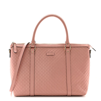 Gucci Soft Microguccissima Medium Zippered Satchel Soft Pink 1 of 13