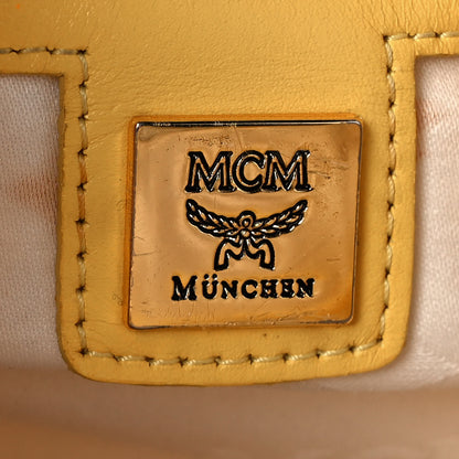 MCM Visetos Essential Barrel Bag White Yellow 7 of 12
