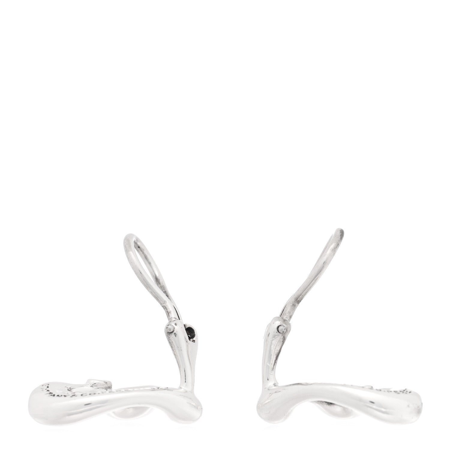 Tiffany Sterling Silver Elsa Peretti Open Heart Clip-On Earrings 3 of 4