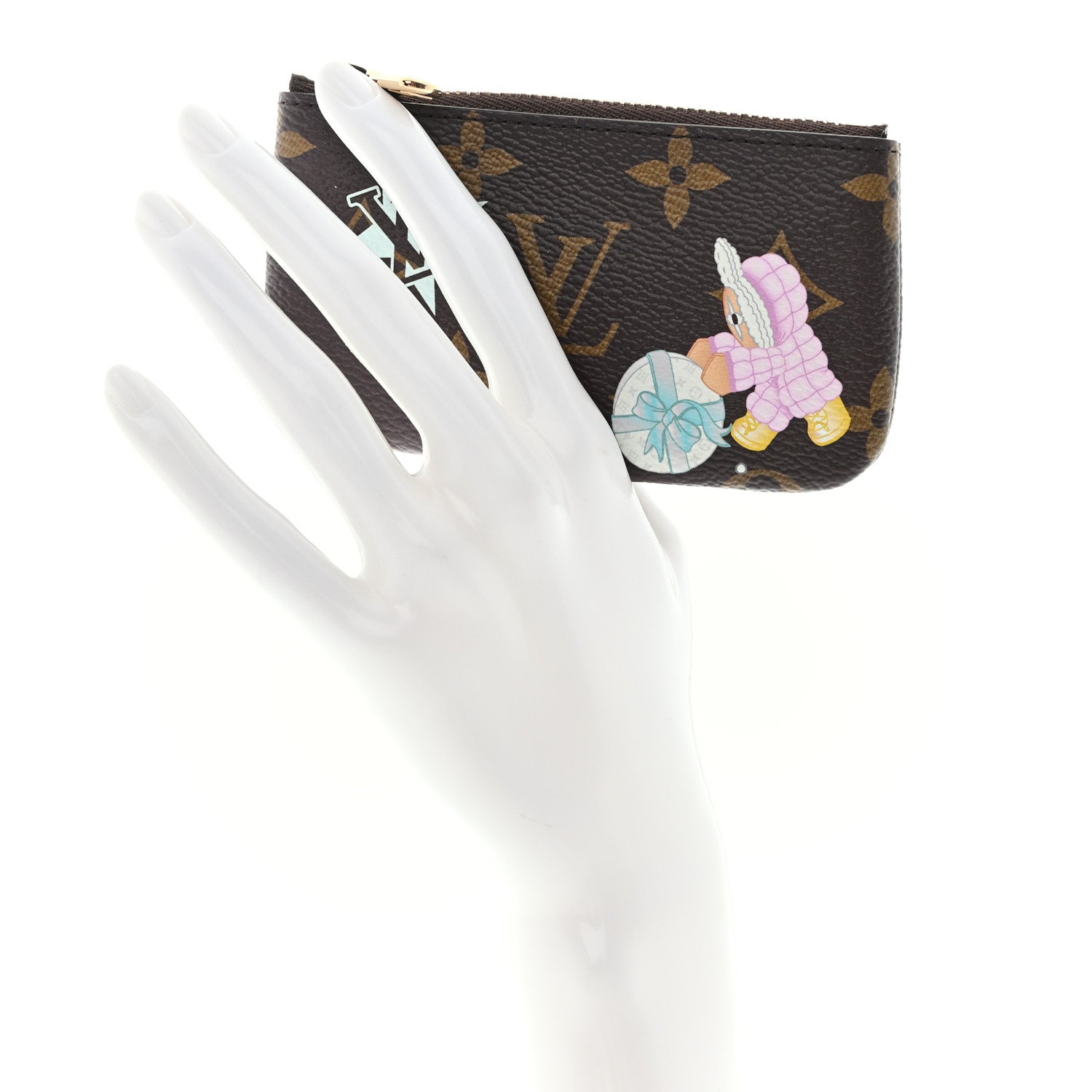 Louis Vuitton Monogram 2025 Christmas Animation Key Pouch Azur