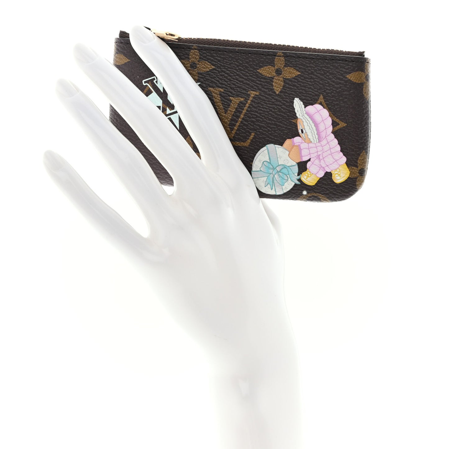 Monogram 2025 Christmas Animation Key Pouch Azur Frost