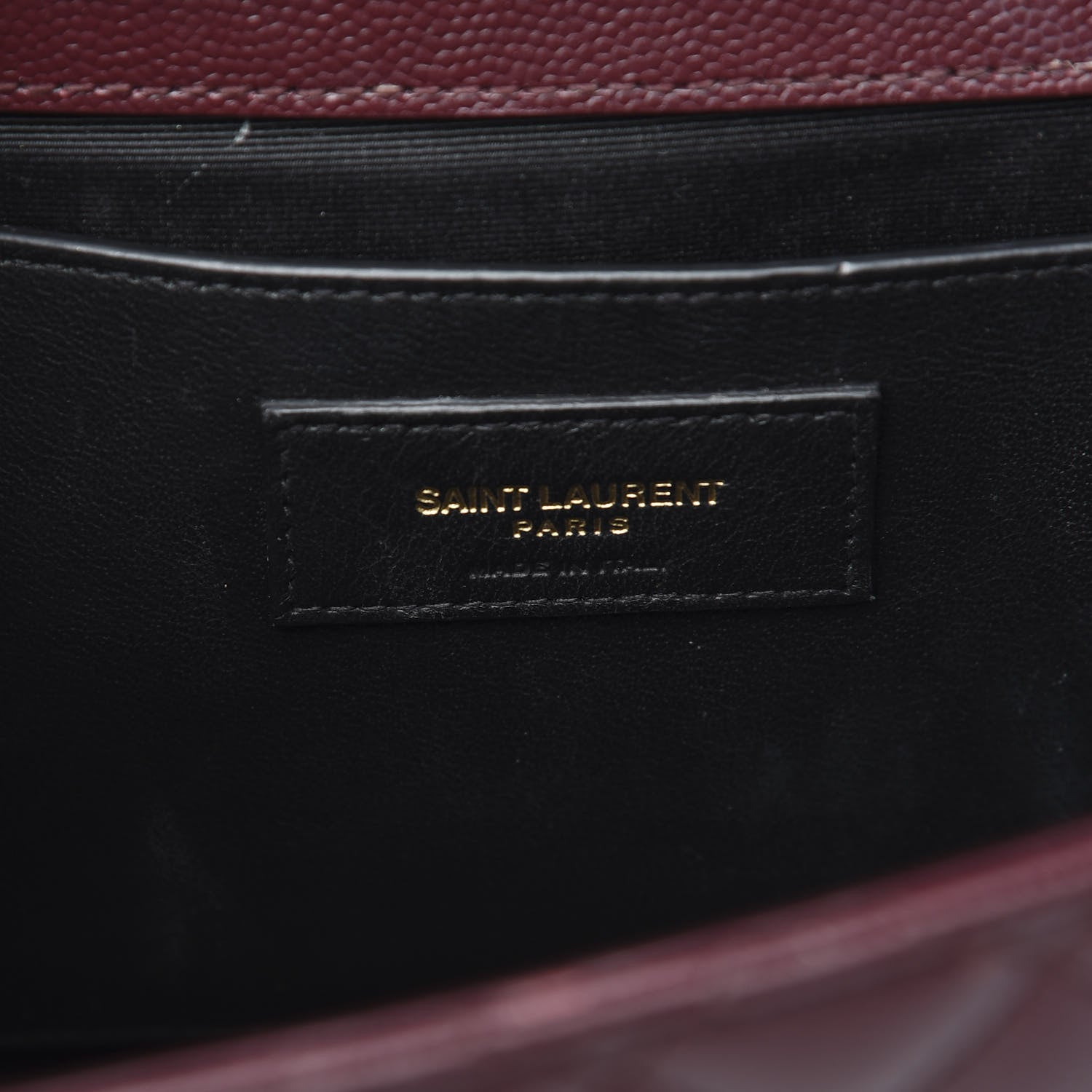 Saint Laurent Grain De Poudre Textured Mixed Matelasse Medium Triquilt Monogram Satchel Rouge Legion 6 of 12