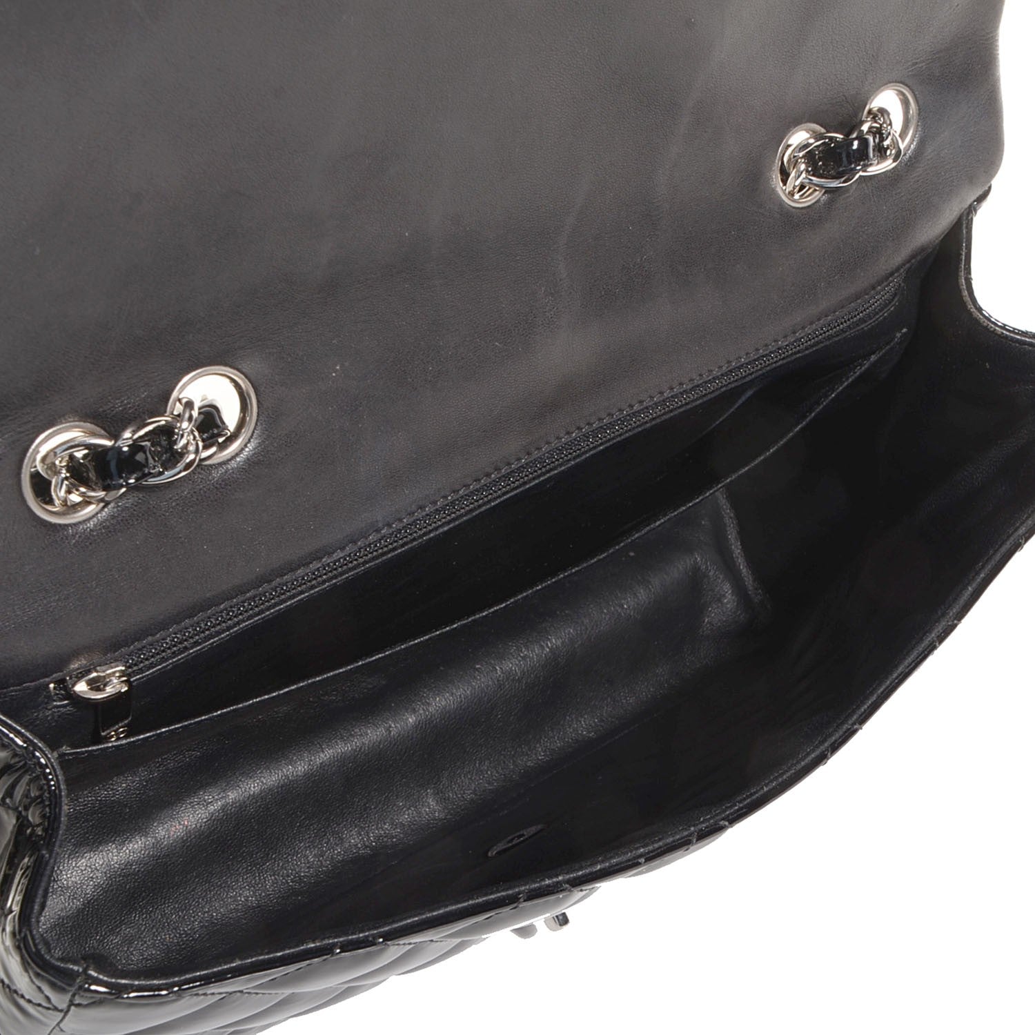 Chanel Patent Quilted Jumbo Single Flap Black 5 of 8