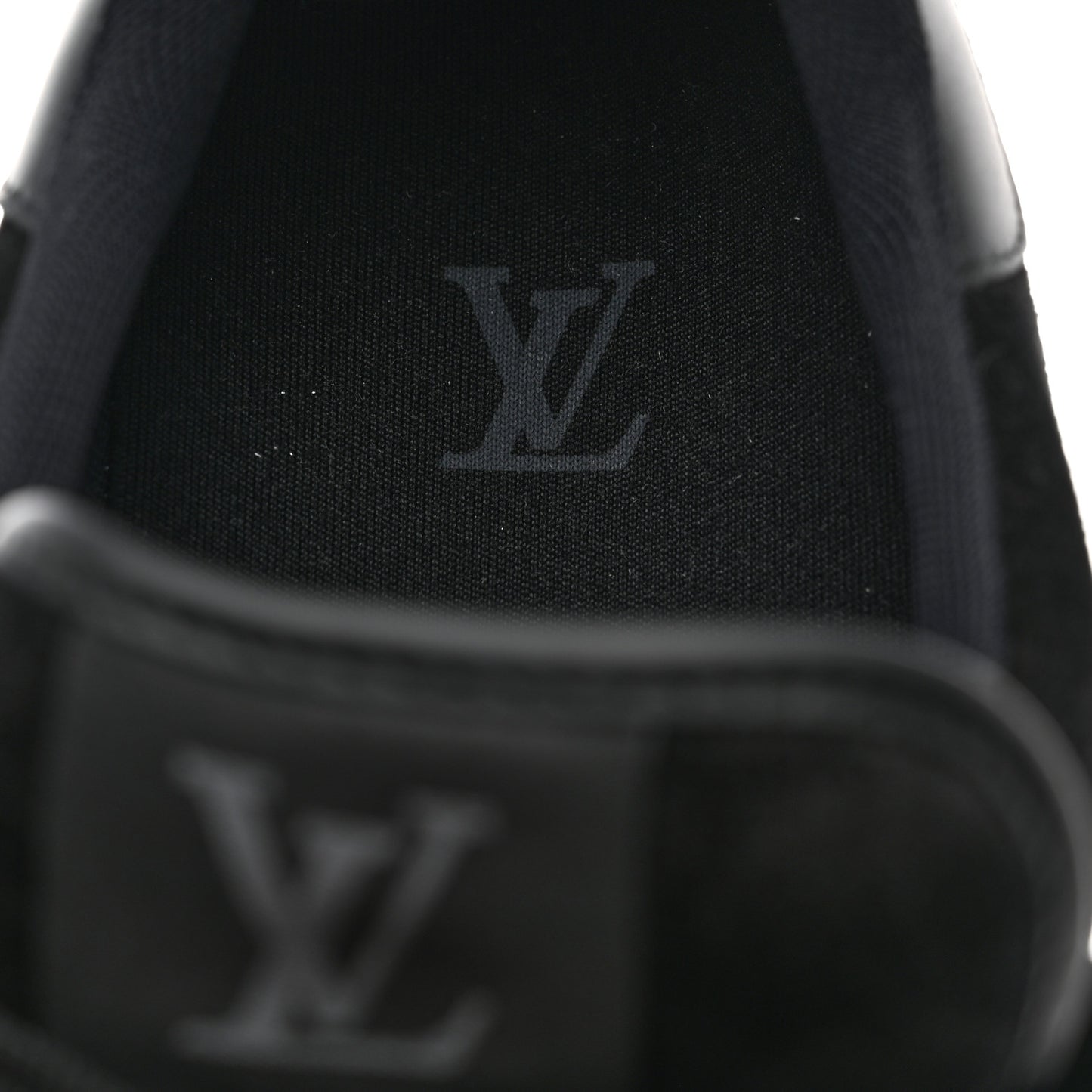 Suede Mens LV Trainer Sneakers 10 Black