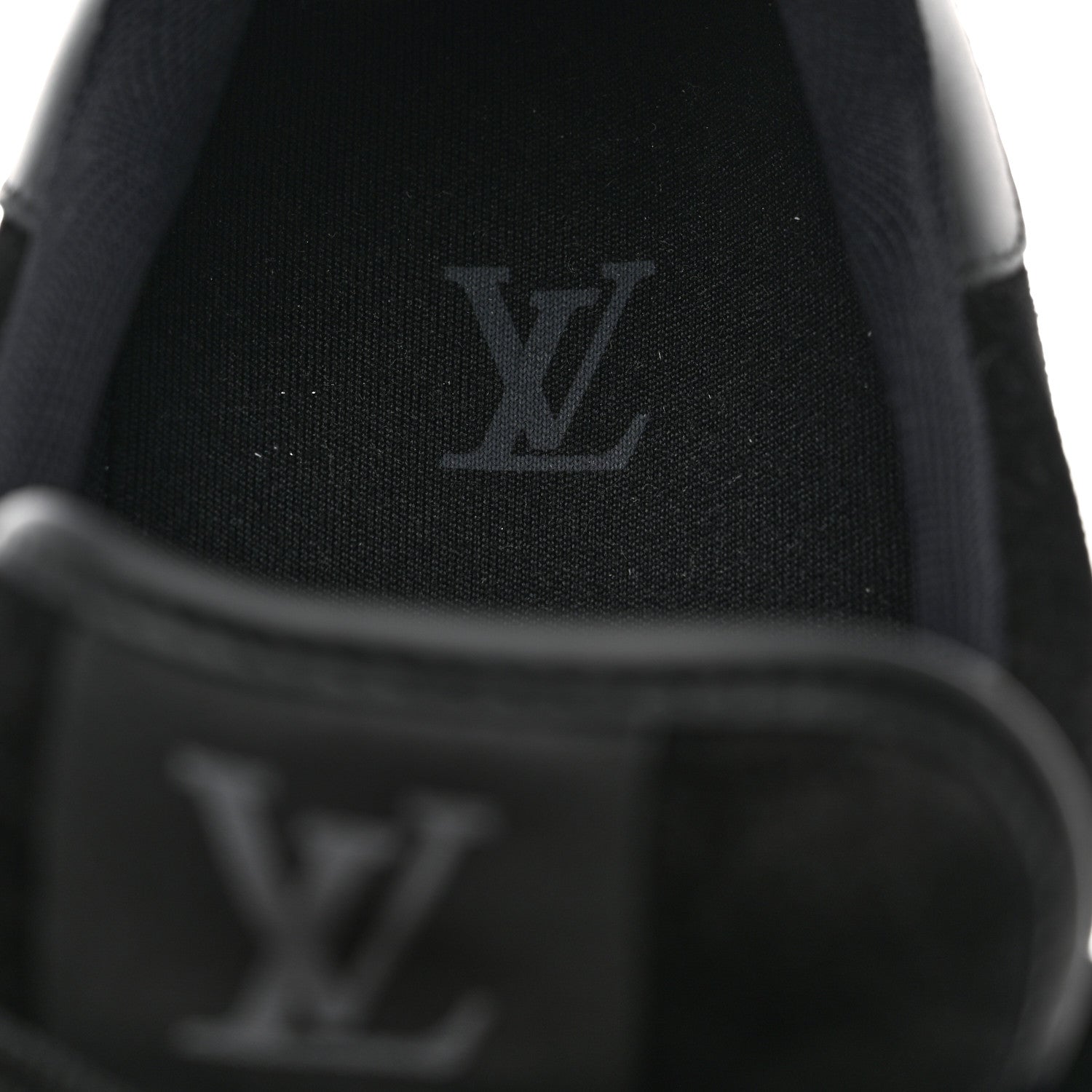 Louis Vuitton Suede Mens LV Trainer Sneakers 10 Black 7 of 8