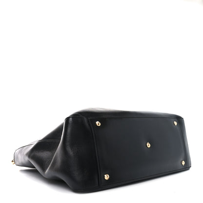 Fendi Vitello Glacier Large FF Tote Black 4 of 10