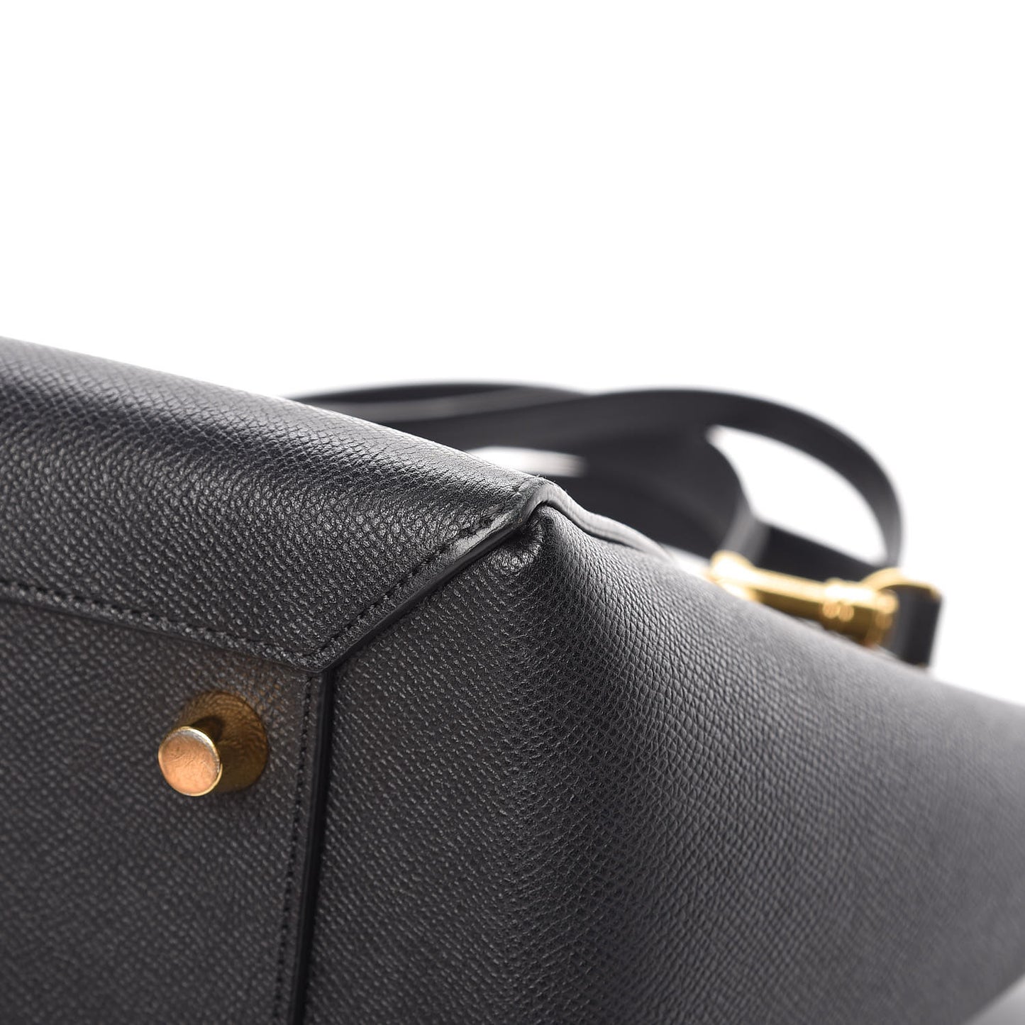 Grained Calfskin Mini Belt Bag Black