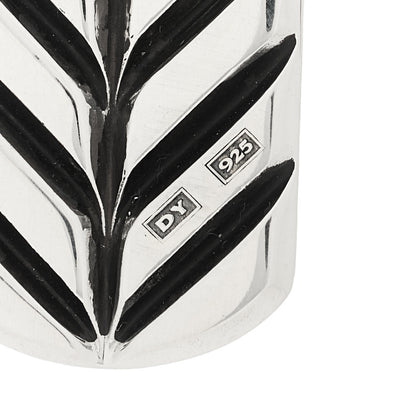 David Yurman Sterling Silver Diamond 35mm Chevron Tag Pendant 3 of 4