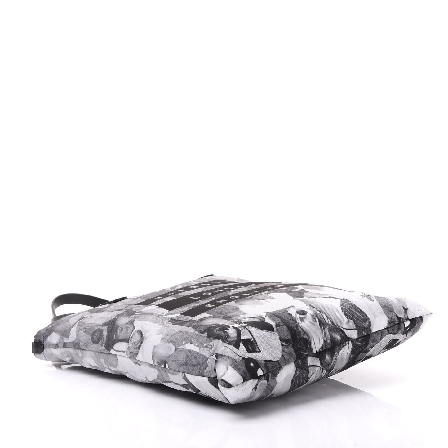Nylon London Montage Print Flat Tote Bag Black