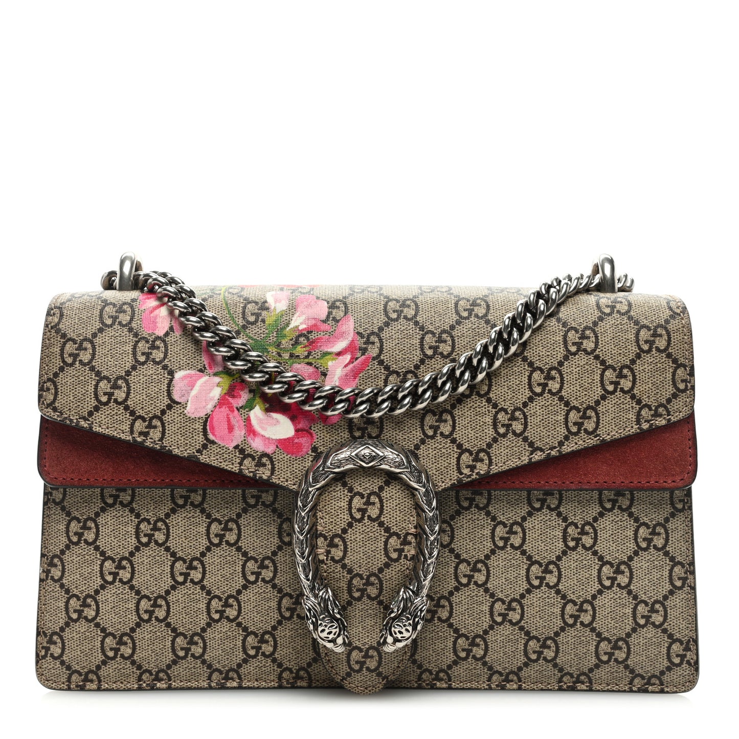 GG Supreme Monogram Blooms Small Dionysus Shoulder Bag Beige Multicolor Dry Rose