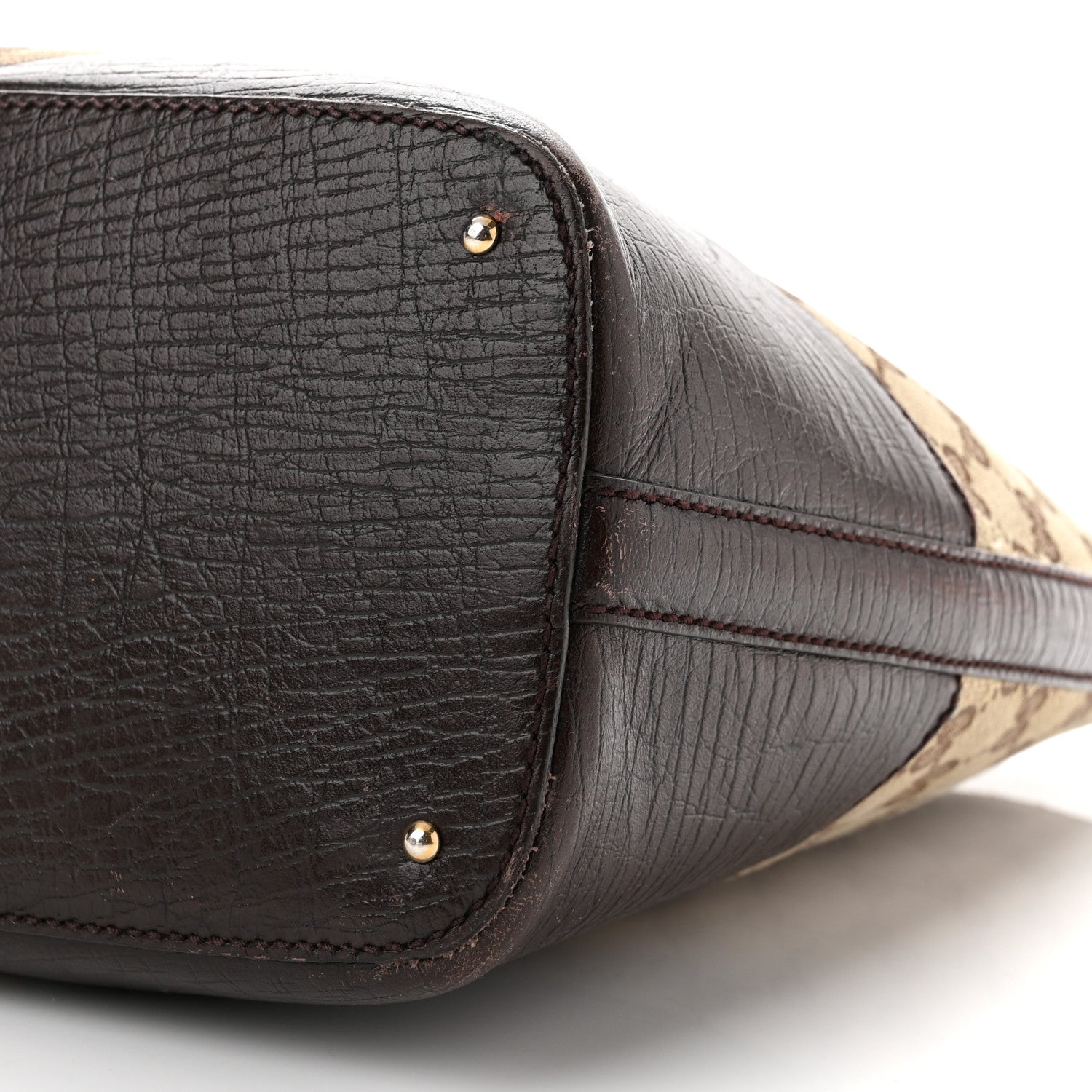Gucci Monogram Medium Hasler Tote Dark Brown 10 of 13