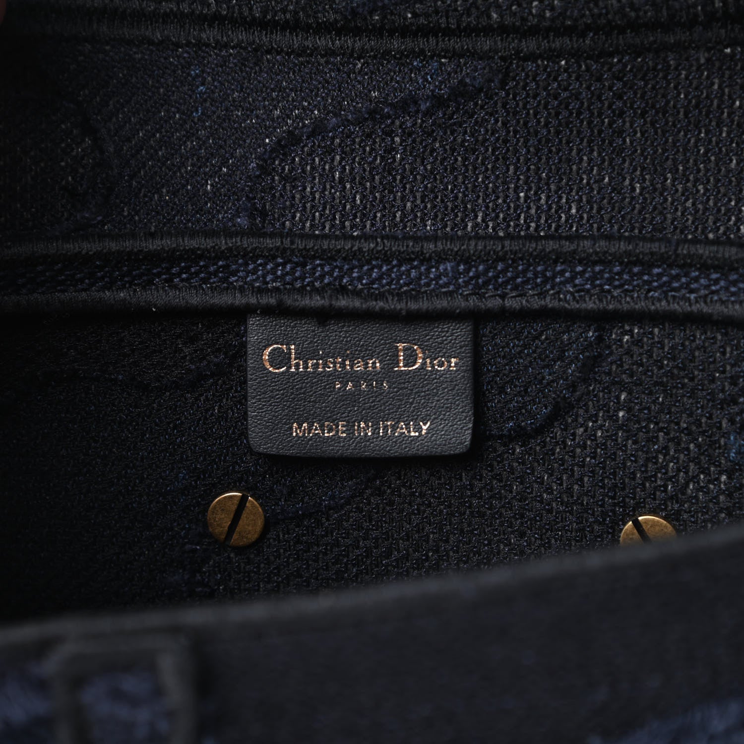 Christian Dior Canvas Embroidered Camouflage Saddle Bag Blue 6 of 11