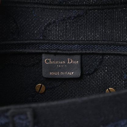 Christian Dior Canvas Embroidered Camouflage Saddle Bag Blue 6 of 11