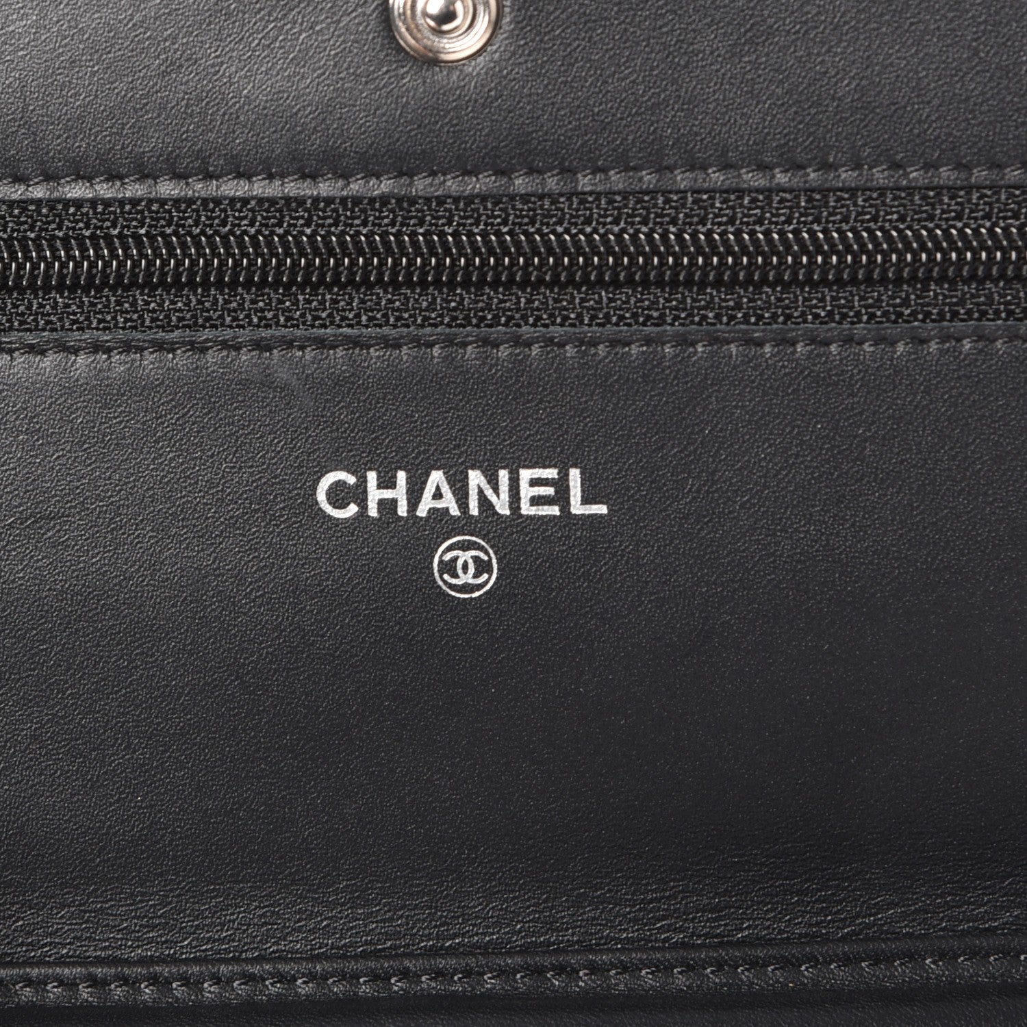 Chanel Caviar Timeless CC Wallet On Chain WOC Black 6 of 9