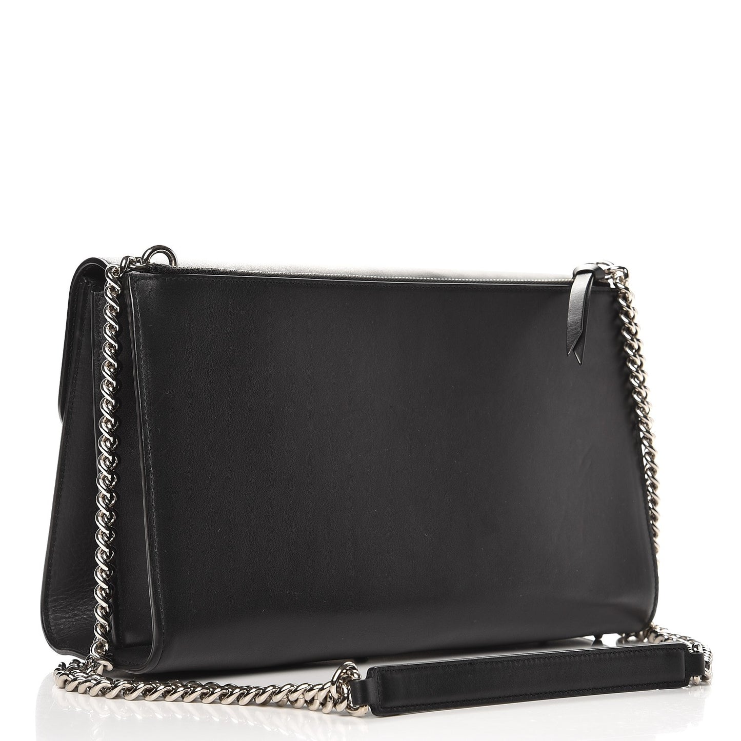 Moon Calfskin Medium Interlocking G Shoulder Bag Black
