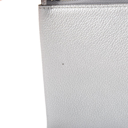 MCM Grained Calfskin Milla Double Crossbody Bag Spike Silver 12 of 12