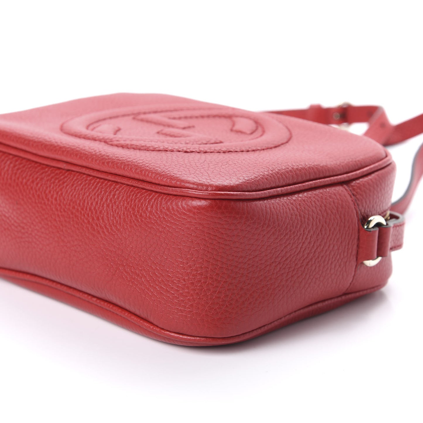Pebbled Calfskin Small Soho Disco Bag Tabasco Red