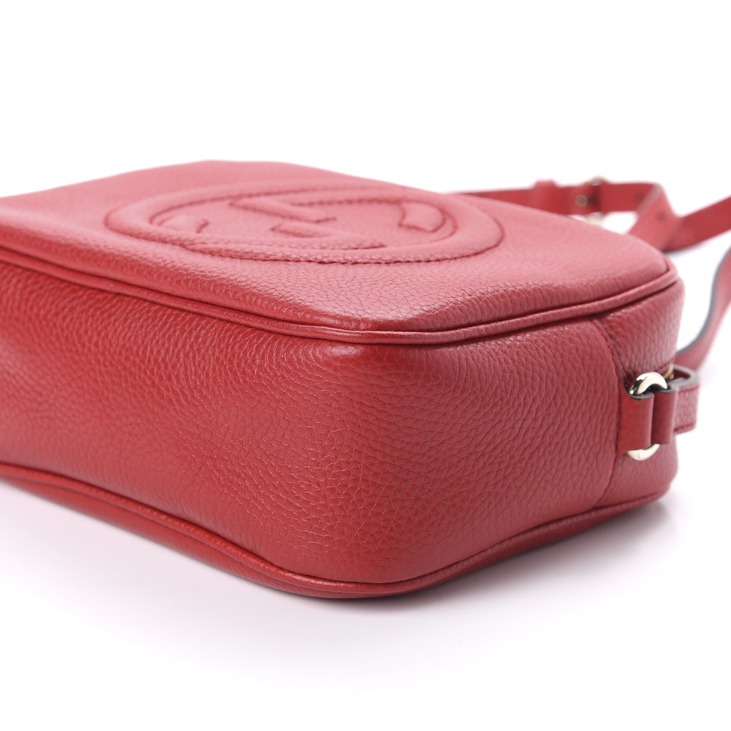 Gucci Pebbled Calfskin Small Soho Disco Bag Tabasco Red 7 of 10