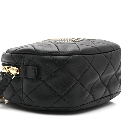 Chanel Lambskin Quilted Studded Camera Case Black 9 of 10