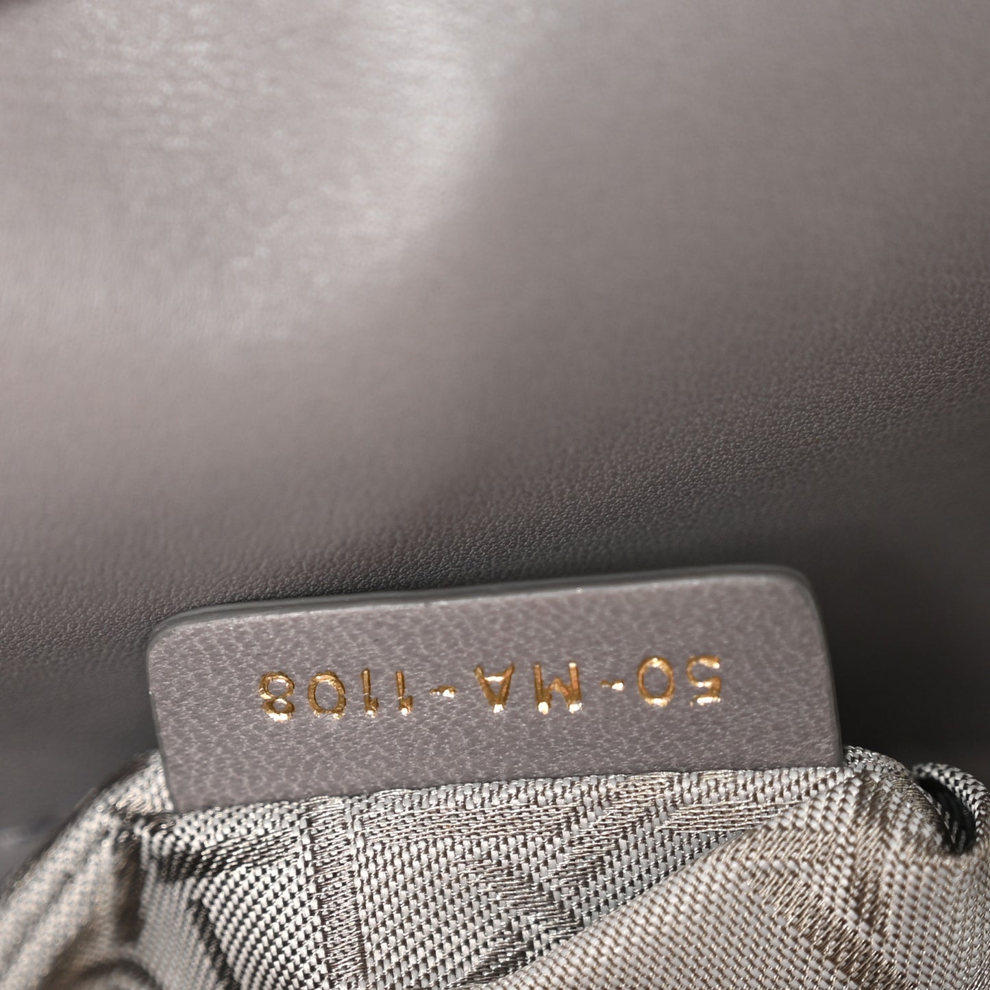 Lambskin Cannage Small Lucky Badges My Lady Dior Grey