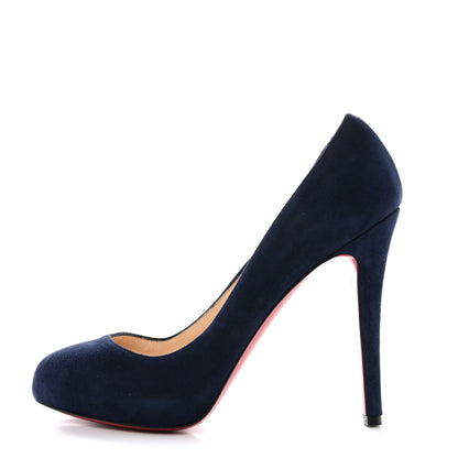 Christian Louboutin Suede New Declic 120 Pumps 38 Marine 1 of 11