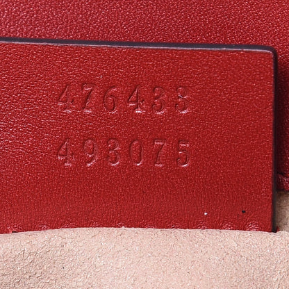 Gucci Calfskin Matelasse Super Mini GG Marmont Shoulder Bag Hibiscus Red 7 of 16