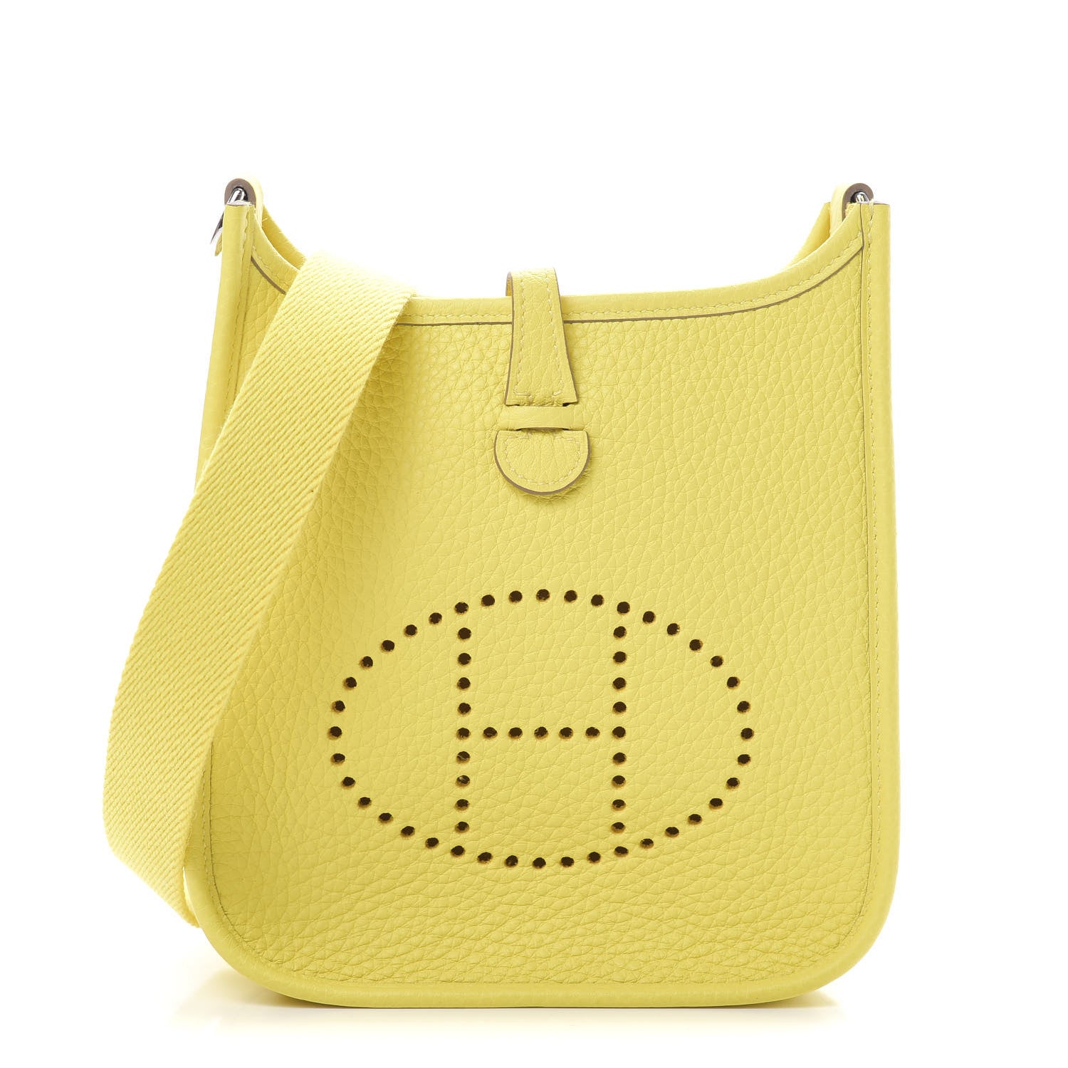Hermes Taurillon Clemence Evelyne TPM Lime 1 of 11