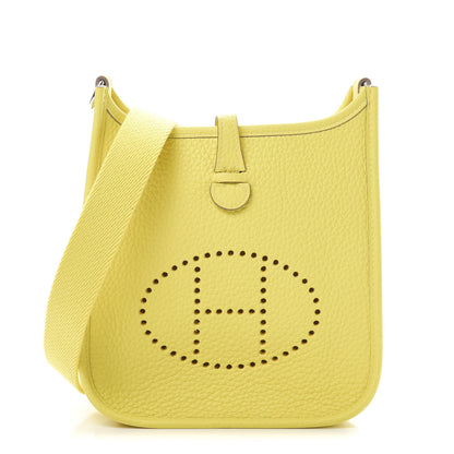 Hermes Taurillon Clemence Evelyne TPM Lime 1 of 11