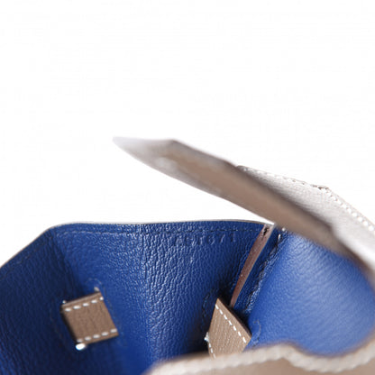 Hermes Chevre Mangalore Horseshoe Birkin 30 Etoupe Blue Saphir 9 of 10
