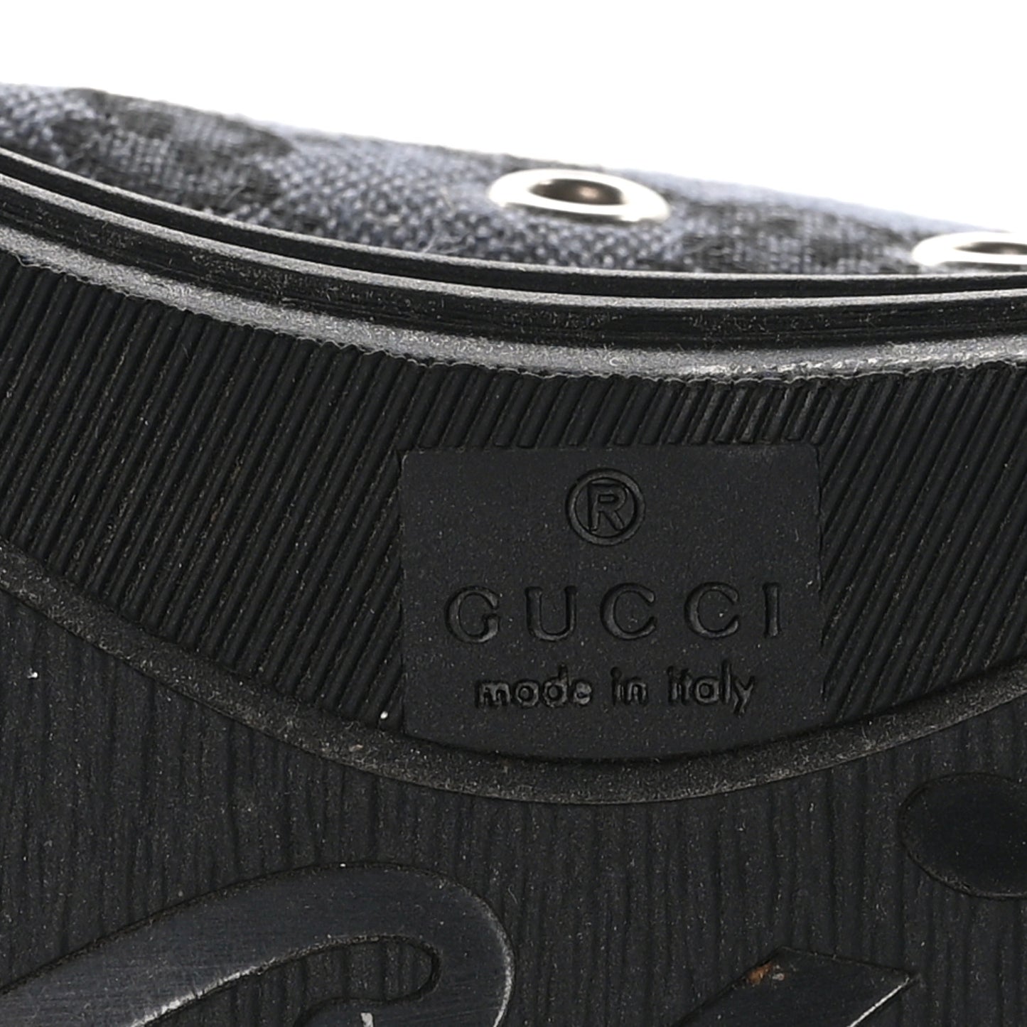 GG Monogram Calfskin Womens Low Top Sneakers 39 Piombo Black