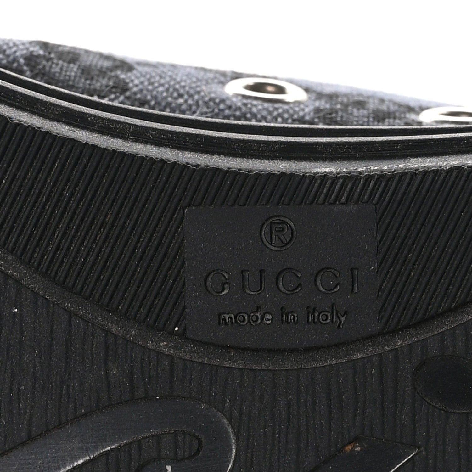 Gucci GG Monogram Calfskin Womens Low Top Sneakers 39 Piombo Black 7 of 9