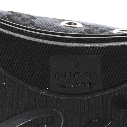 Gucci GG Monogram Calfskin Womens Low Top Sneakers 39 Piombo Black 7 of 9