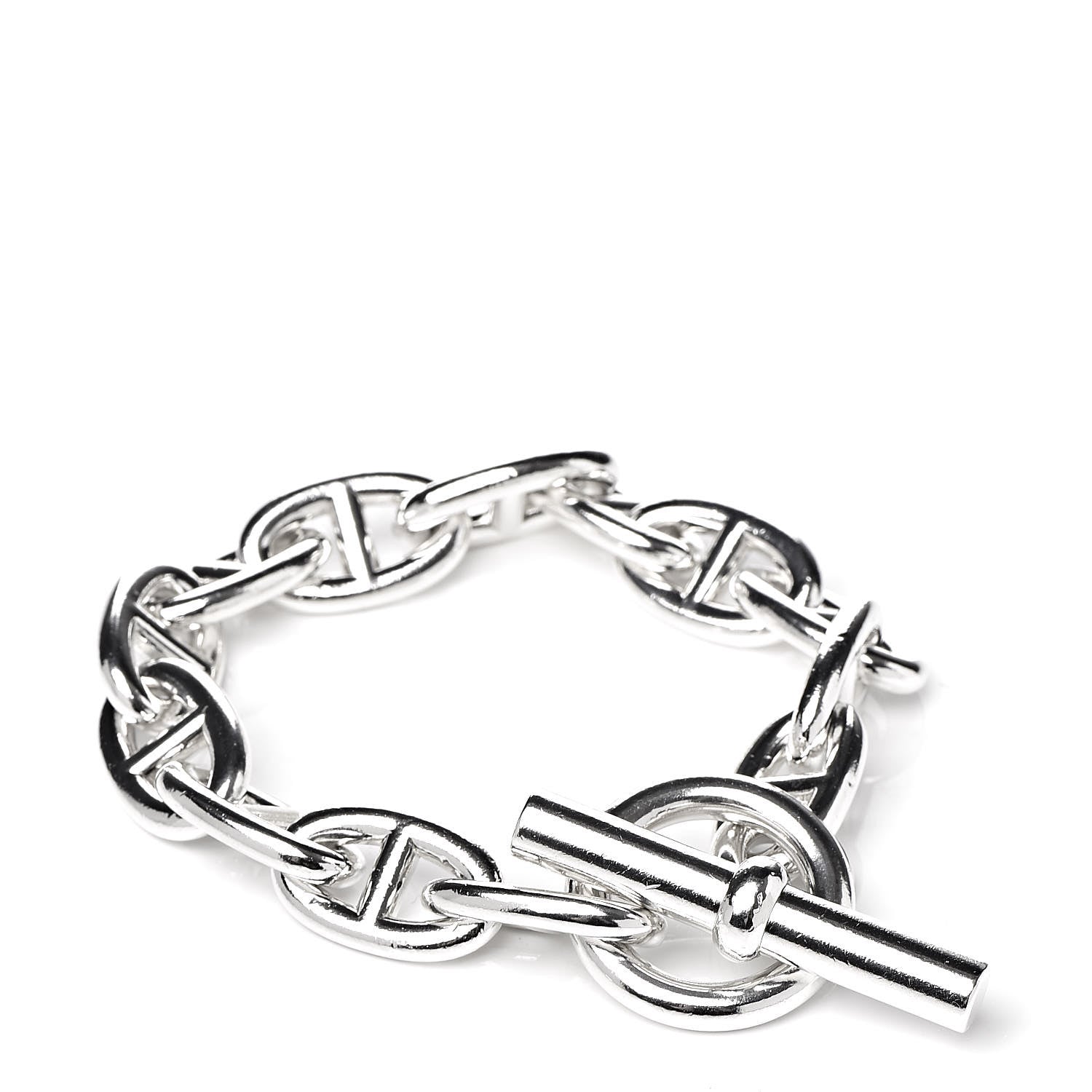 Hermes Sterling Silver Very Large Chaine D'Ancre Bracelet 13 1 of 6