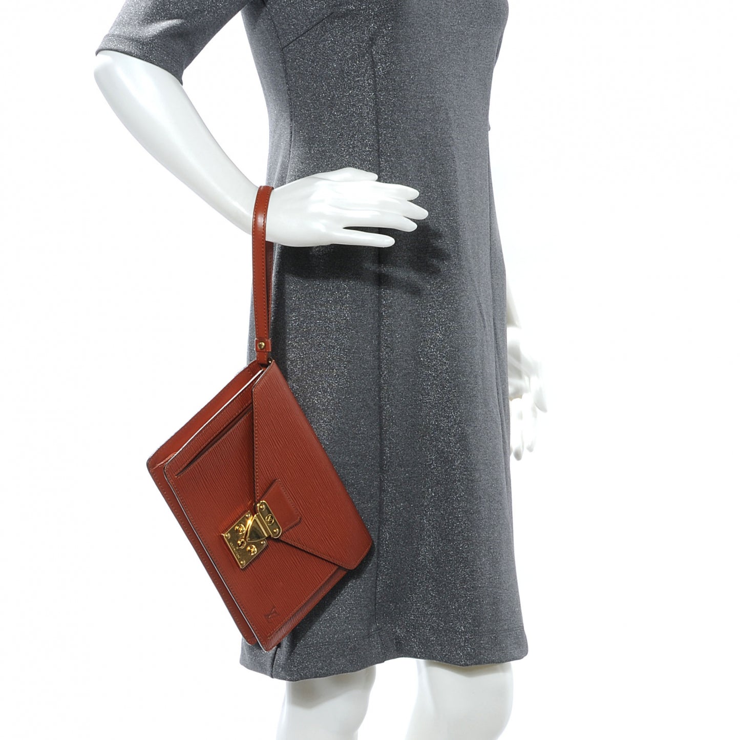 Epi Sellier Dragonne Pochette Fawn